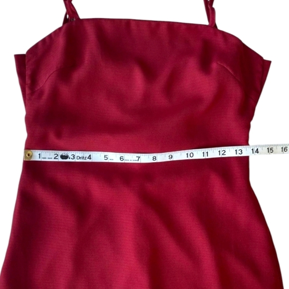 Lulus 'Toast To Life' Mini Dress Burgundy Open Back w/Wide Tie Hidden Zip Sz SM - Picture 5 of 14